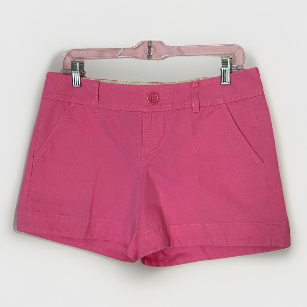 Lilly Pulitzer Pink Chino Short Women 6 Preppy Golf Coastal Old Money Textured